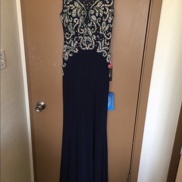 Navy blue sequin simply dresses gown dress - Picture 3 of 4